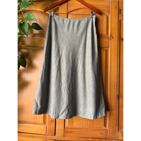 Ralph Lauren Collection Wool Skirt Gray Vintage 90s Union Made USA SZ M - Picture 1 of 11